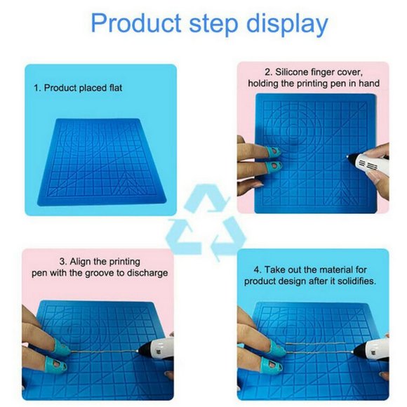 NWT 3D Drawing Pen/3D Printer Bundle. 2 Mats and 2 Filament Packs for 3Doodler - Picture 9 of 13